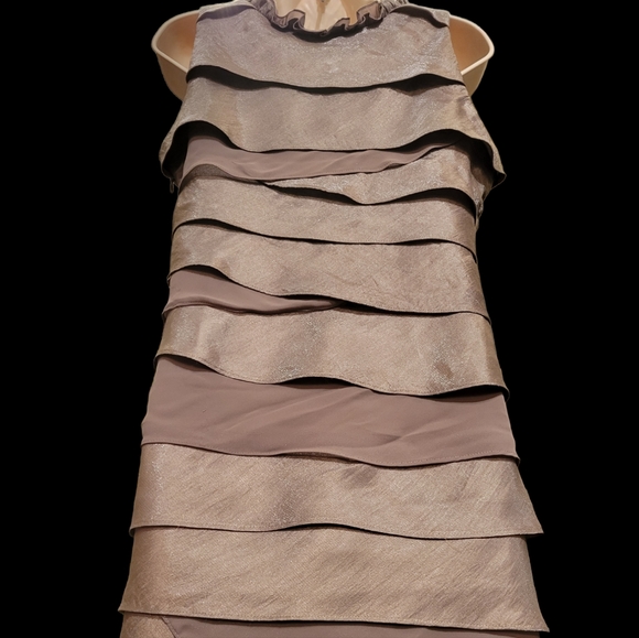 NWOT SLfashions 12 Party Dress Stoned Collar Waves of Organza - Picture 13 of 15